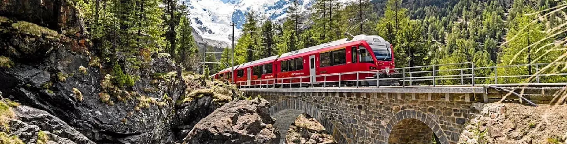 Szwajcaria i czerwony pociąg